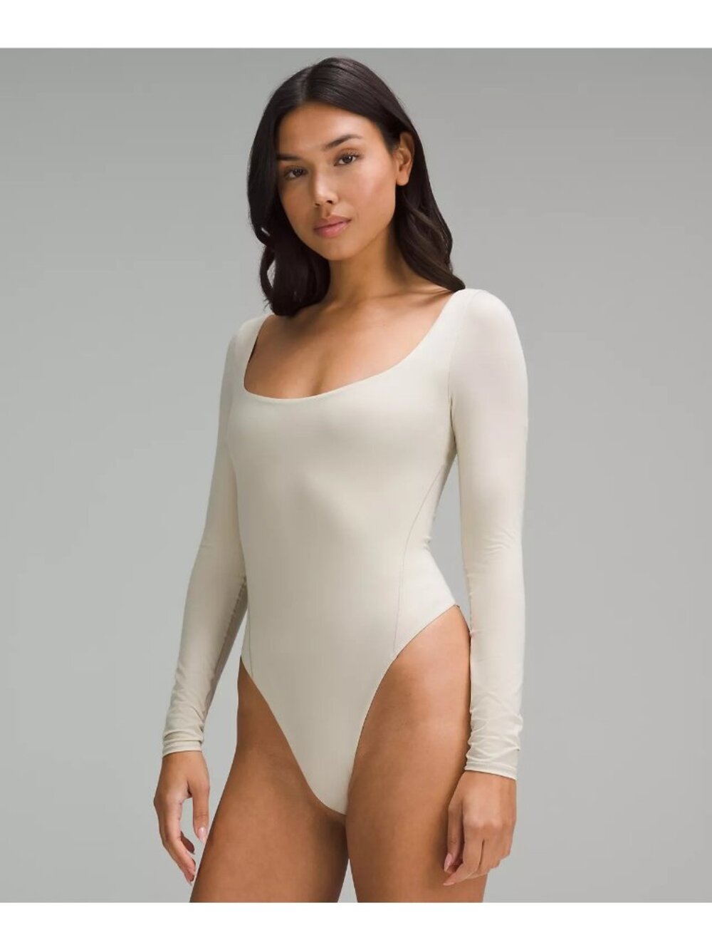 LULULEMON Wundermost Ultra-Soft Nulu Square-Neck Long-Sleeve Bodysuit Sz M NEW